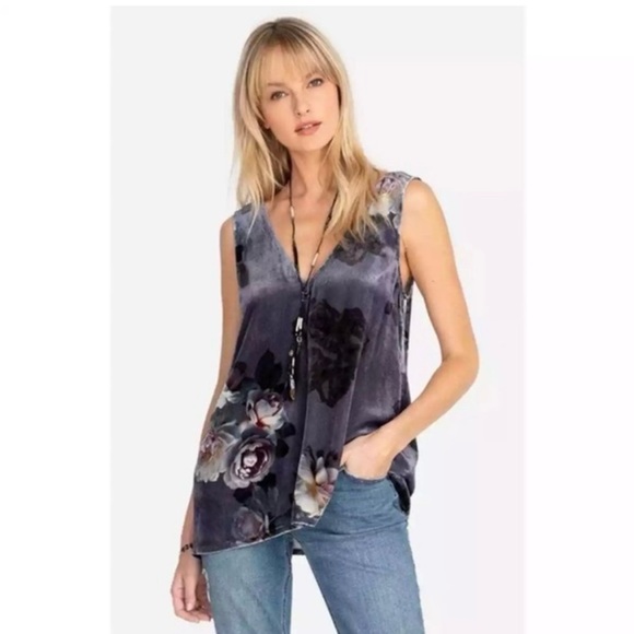 Johnny Was Tops - Johnny Was velvet floral tank